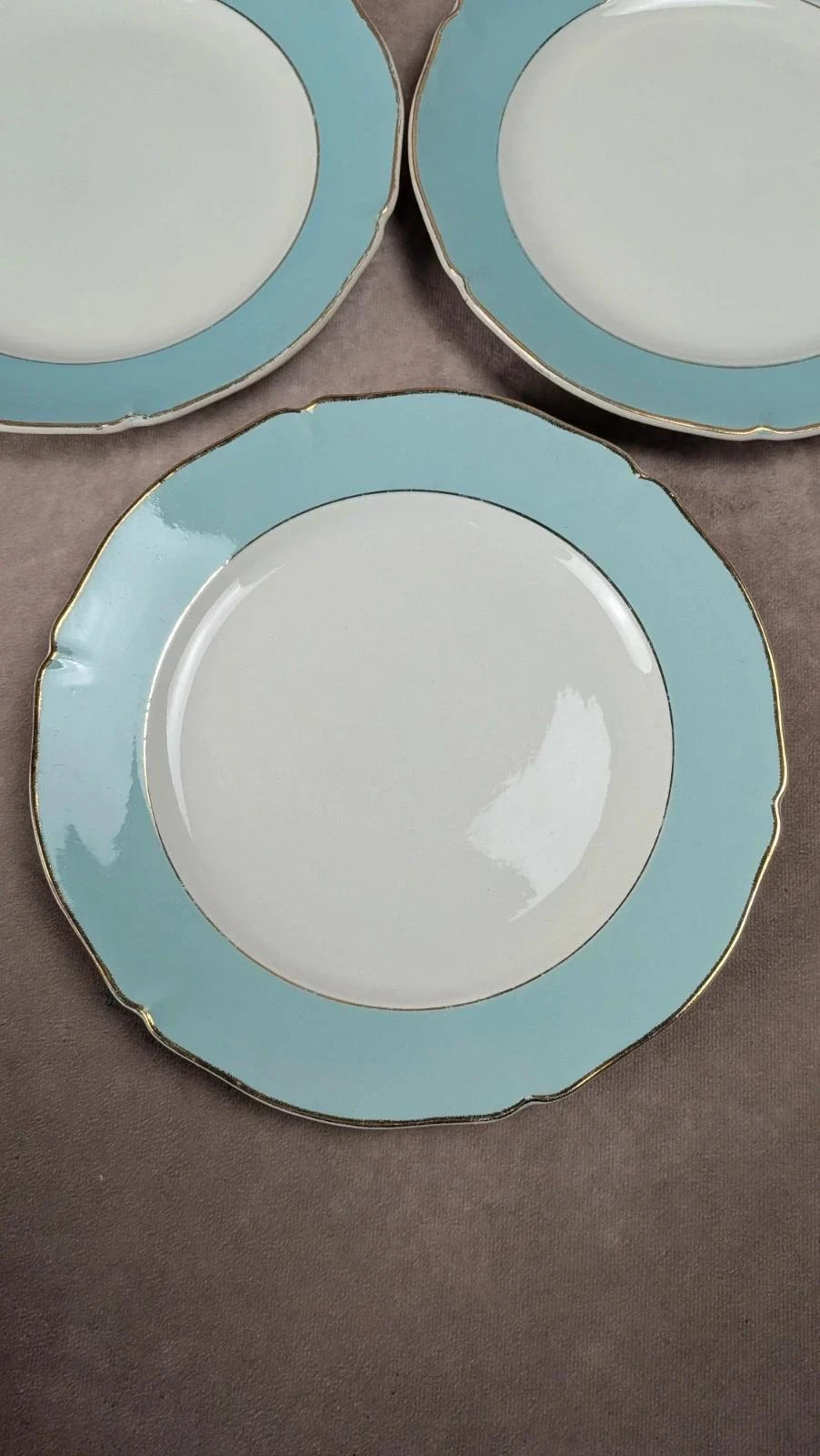 Lot of 5 old Seranord Saint-amand dinner plates – Chambord model – photo 3
